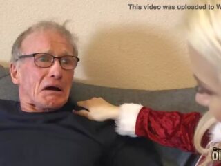 70 year old man fucks 18 year old schoolgirl she swallows all his cum